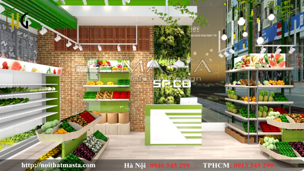 Thiết kế cửa hàng trái cây - chị linh